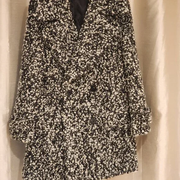 Excellent Diane Von Furstenberg Peacoat Double Breasted Boucle Loop - Picture 1 of 12